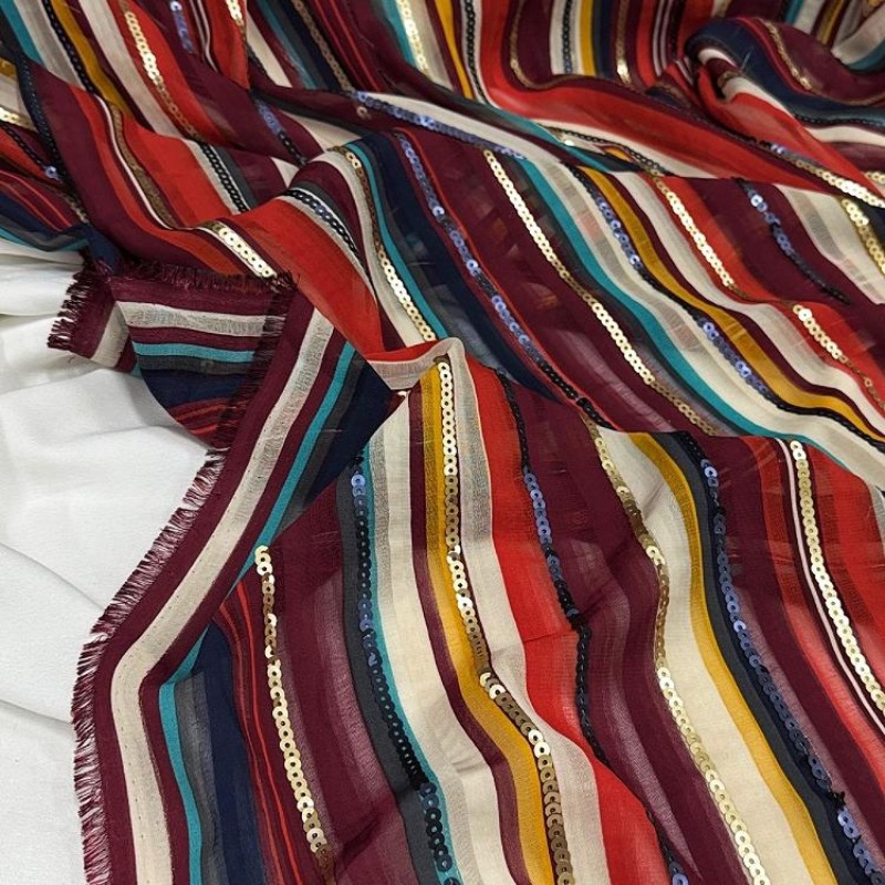 Colorful Striped Embroidered S - Ethnic Fashion Design recension och pris