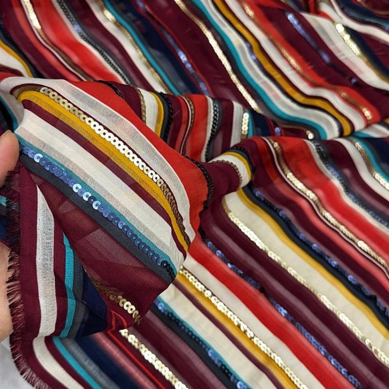 Colorful Striped Embroidered S - Ethnic Fashion Design recension och pris