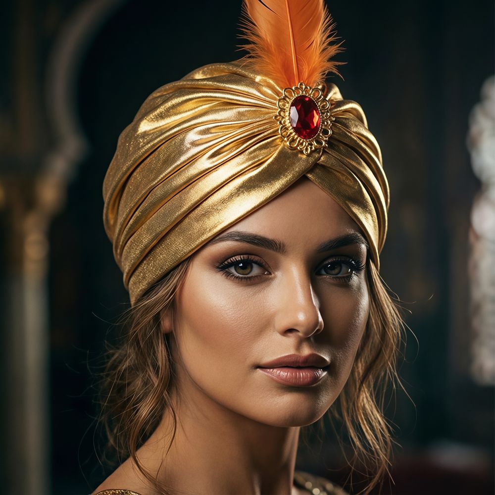 Dress Up Feather Turban Hat Ar - Ethnic Fashion India recension och pris