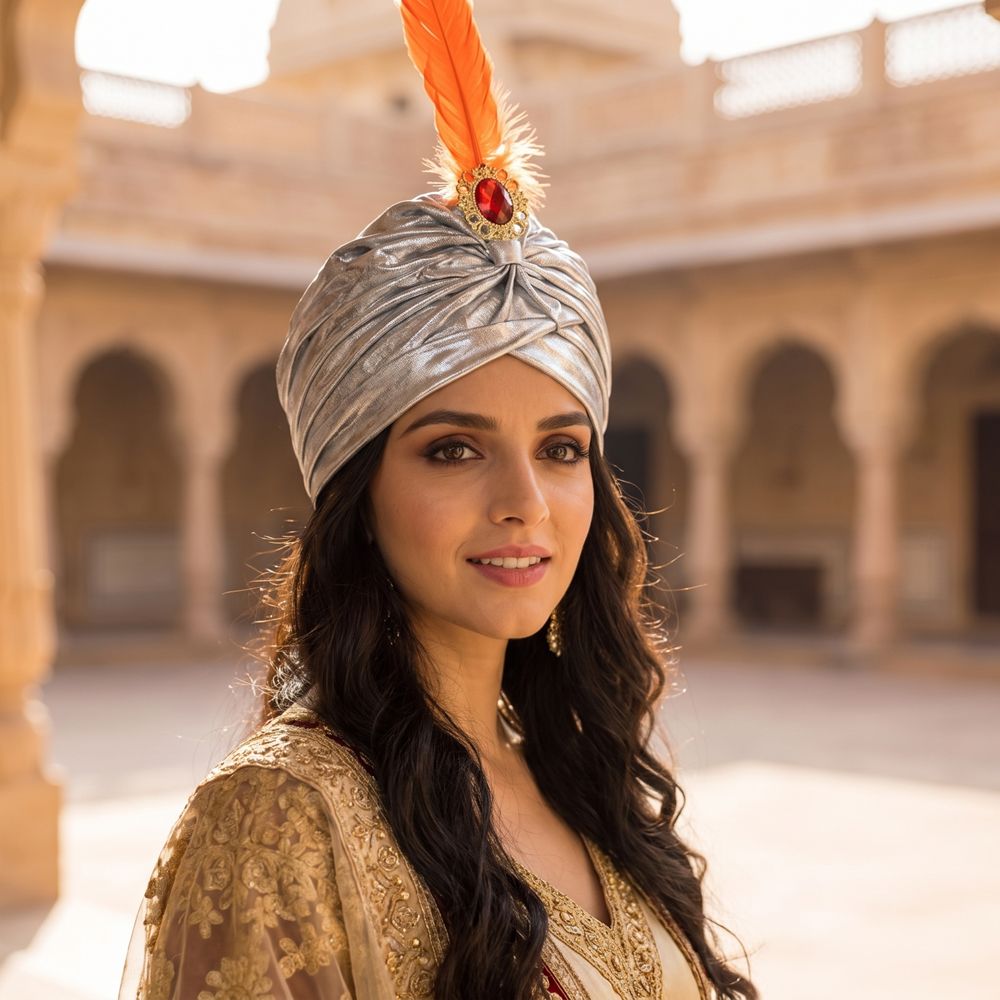 Dress Up Feather Turban Hat Ar - Ethnic Fashion India recension och pris
